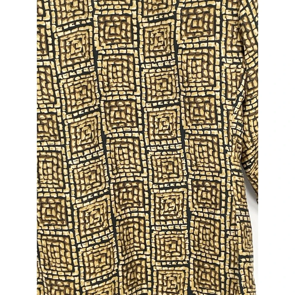 Robert Stock Limited Medium Womens‎ 100% Silk One Button Blazer Geometric Print